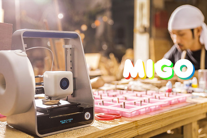 Migo便攜式可聯(lián)網(wǎng)3D打印機會雕刻