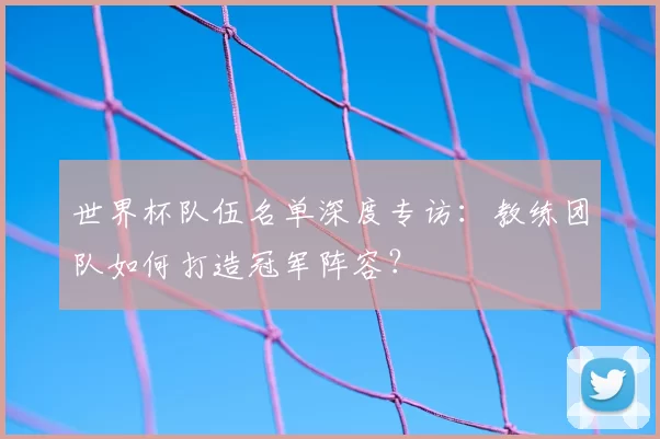 世界杯队伍名单深度专访：教练团队如何打造冠军阵容？