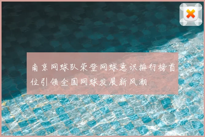 南京网球队荣登网球意识排行榜首位引领全国网球发展新风潮