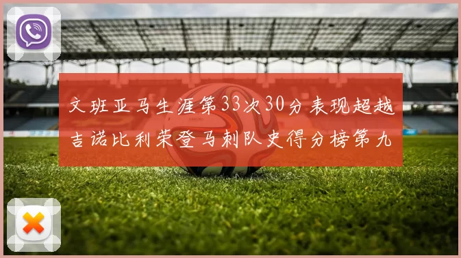 文班亚马生涯第33次30分表现超越吉诺比利荣登马刺队史得分榜第九位